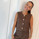 Vintage linen Short Hazel