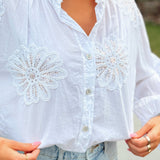 Flower Blouse White PRE ORDER