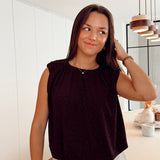 New corinto glitter top brown b610
