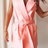 Pink Blazer Dress