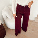 Aura pants aubergine b605