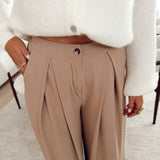 Wide beige pantalon JW - Agata B606