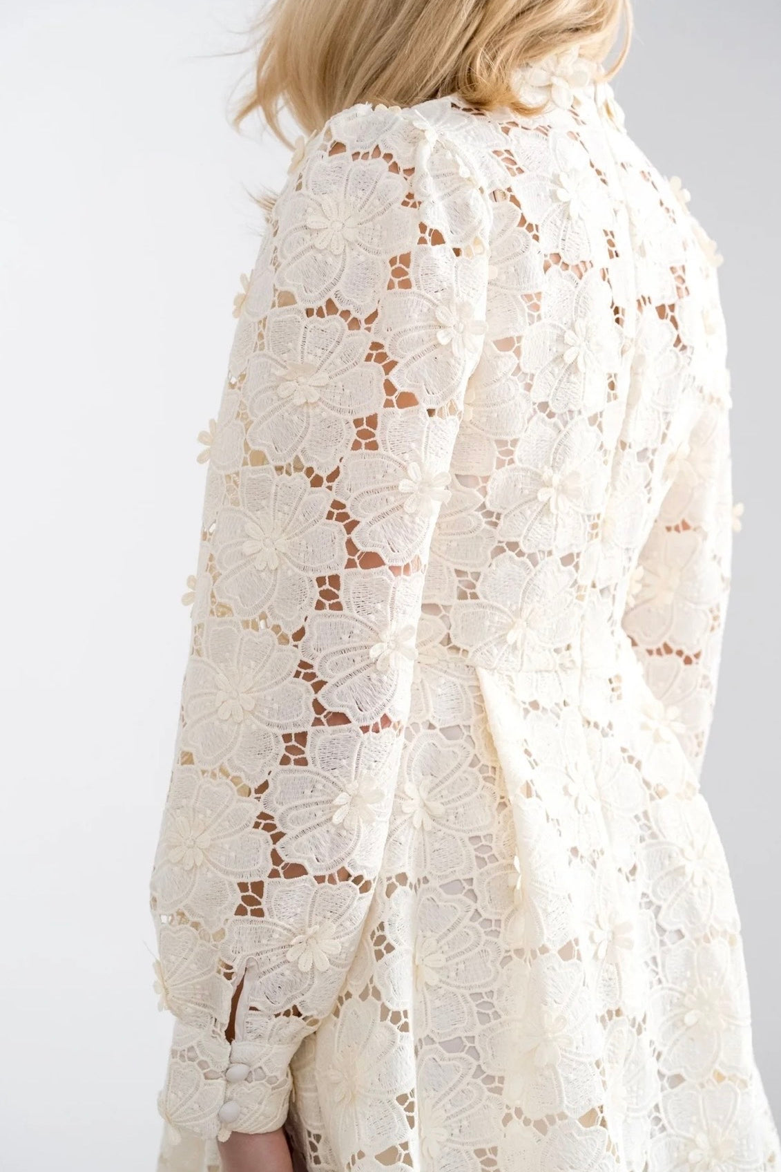 Floral lace dress BEIGE 60442L