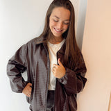 Burgundy leather jacket