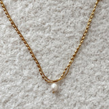 Double layered mini pearl necklace