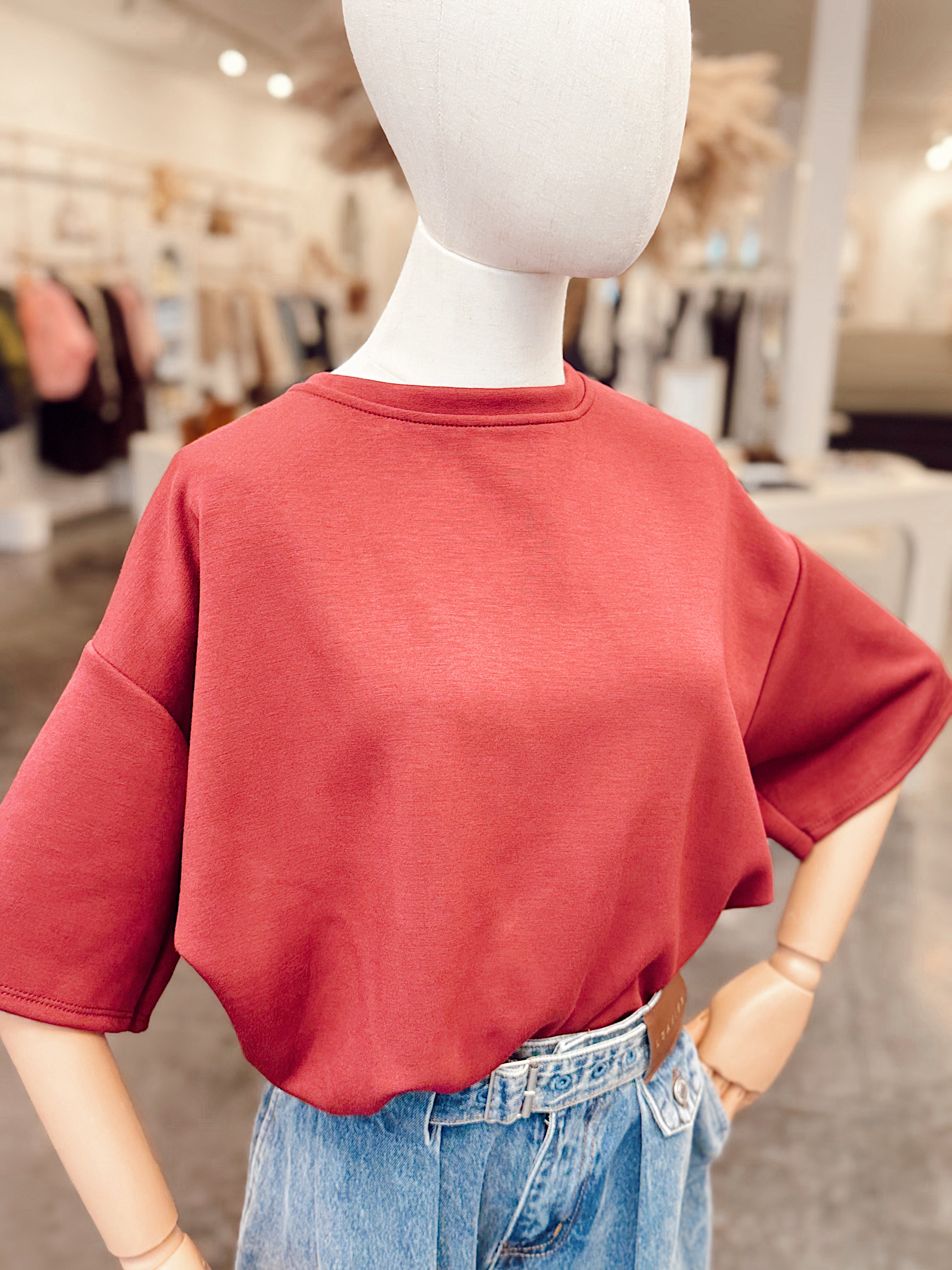 Iconic Tee Bordeaux