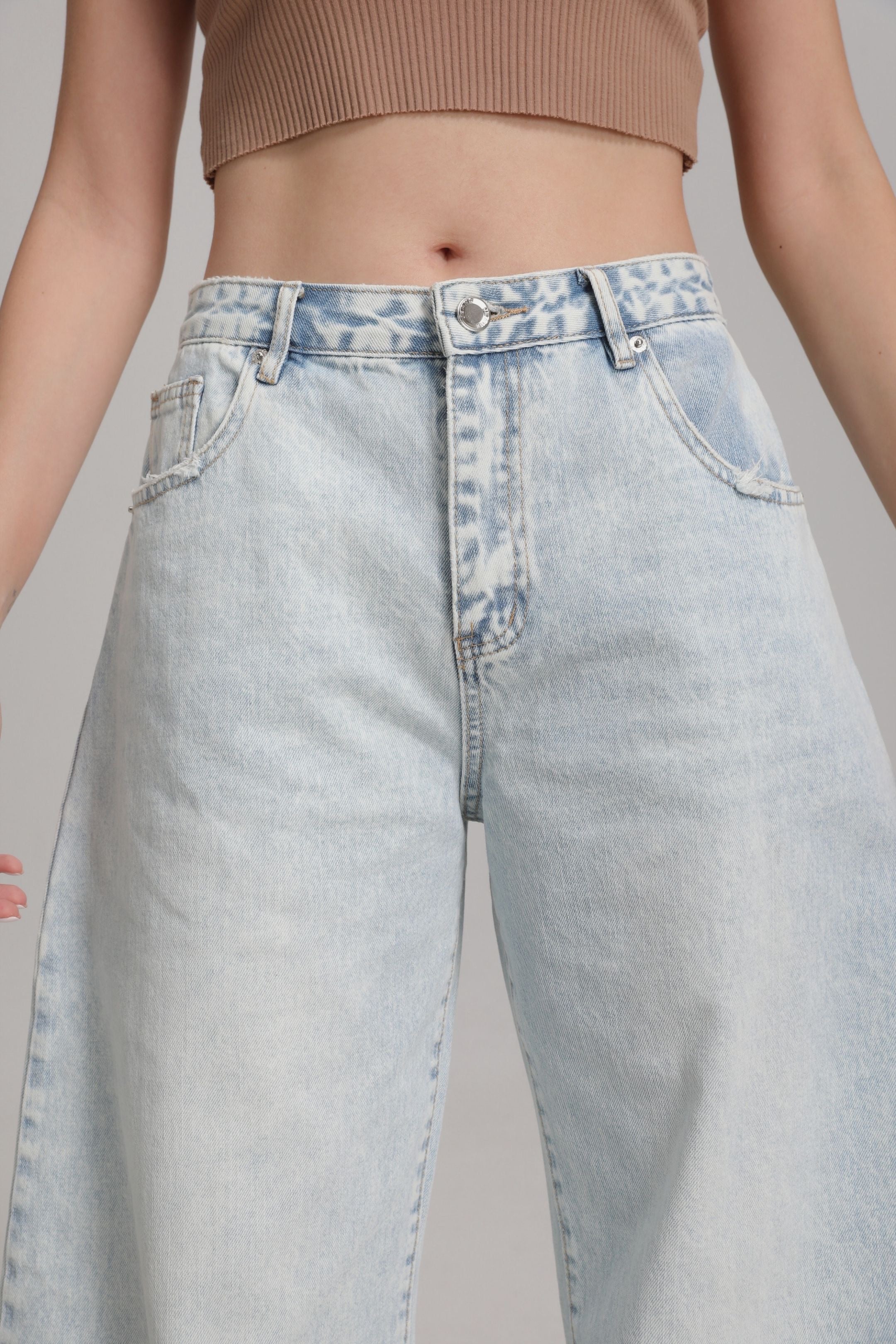 Light blue balloon jeans A5180