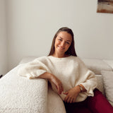 Mada cozy knit ecru b606