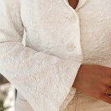 Anna Flower Cropped Blazer