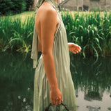 Plissé Dress Olive