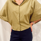 Chatelet blouse olive green b602