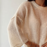Sally Mohair Pull Ecru