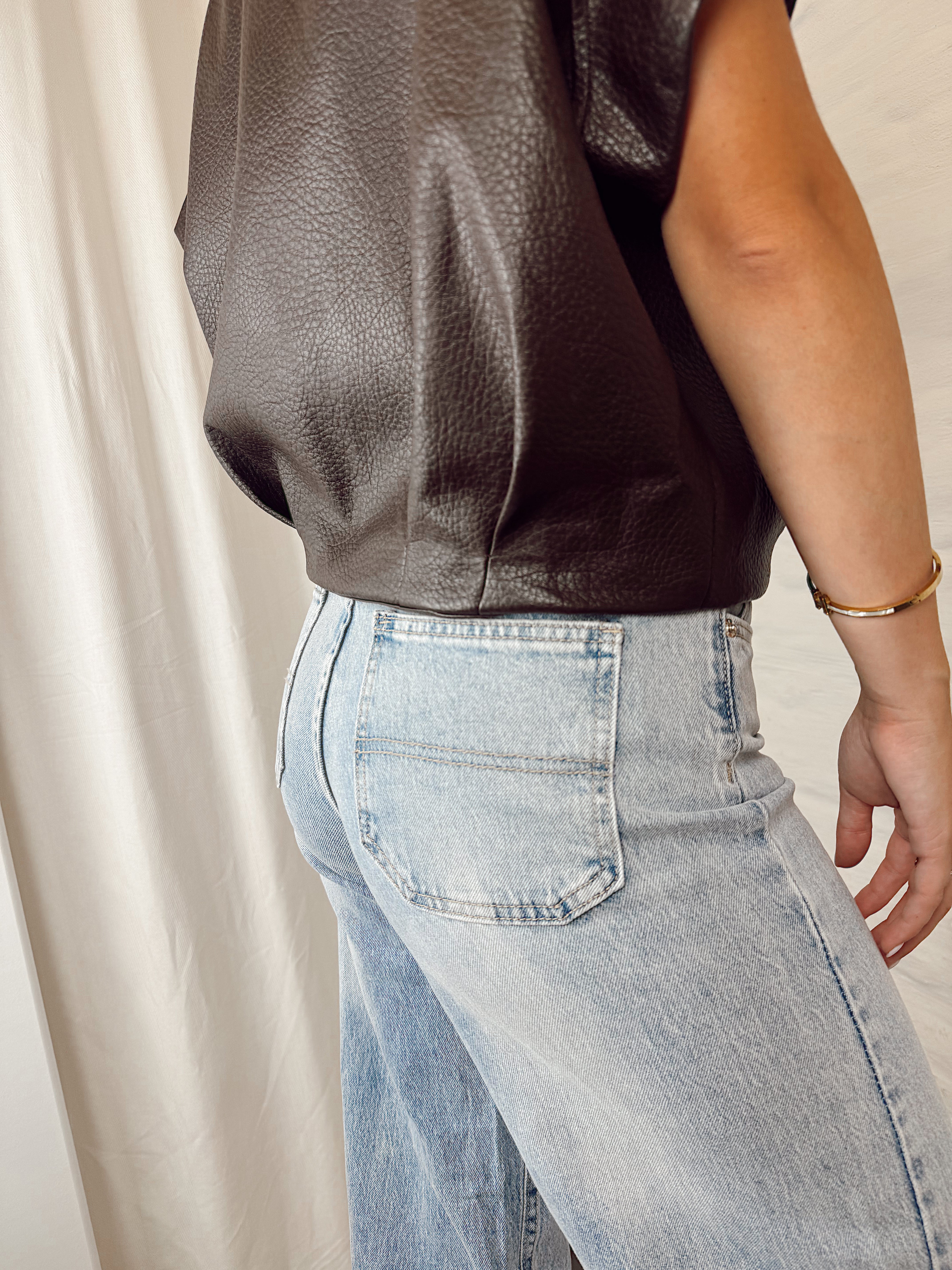 Jeans met omslag c22