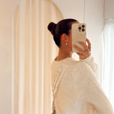 Knit with broderie/button back detail