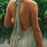 Plissé Dress Olive