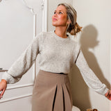 Vera Open Back Knit Creme