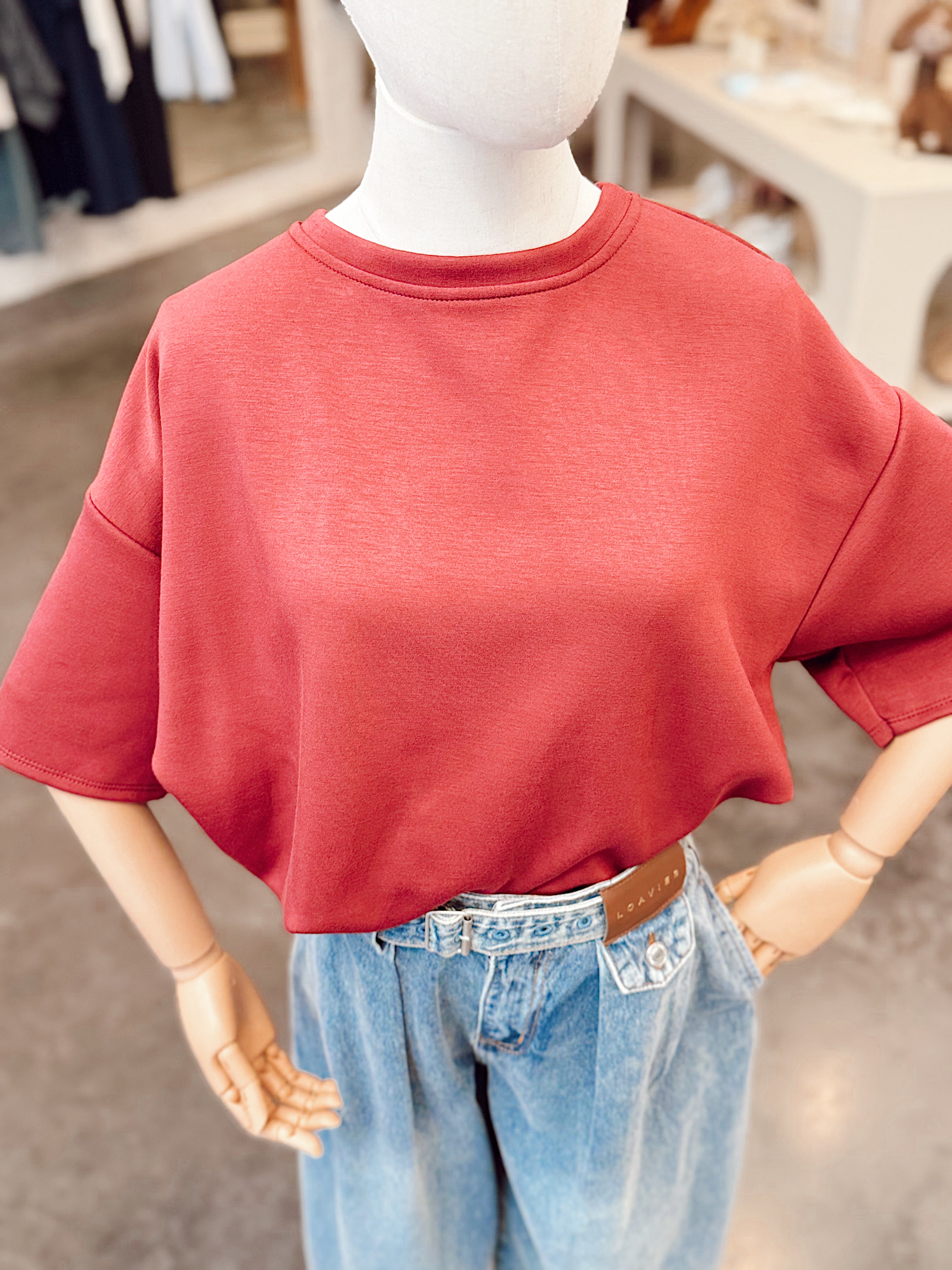 Iconic Tee Bordeaux