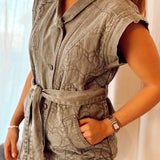 Maeve Vest With Belt Olive