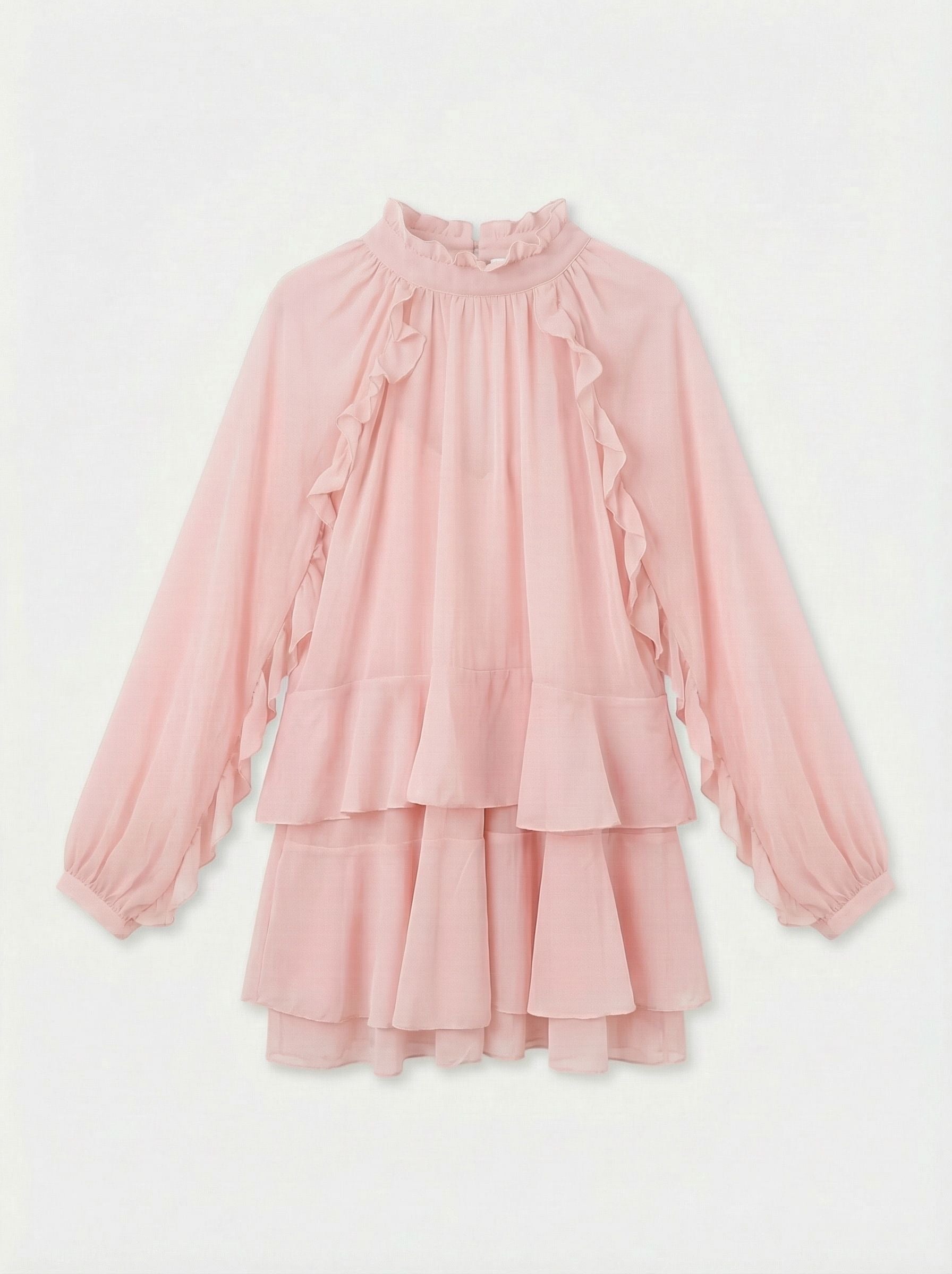 Open sleeve dress - PINK M7672
