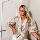 Khloé Balloon Sleeve Blazer Champagne