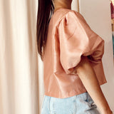 Oud Roze Balloon Blouse