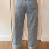 Glitter Jeans Met Omslag