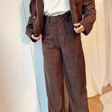 Brown velours pantalon