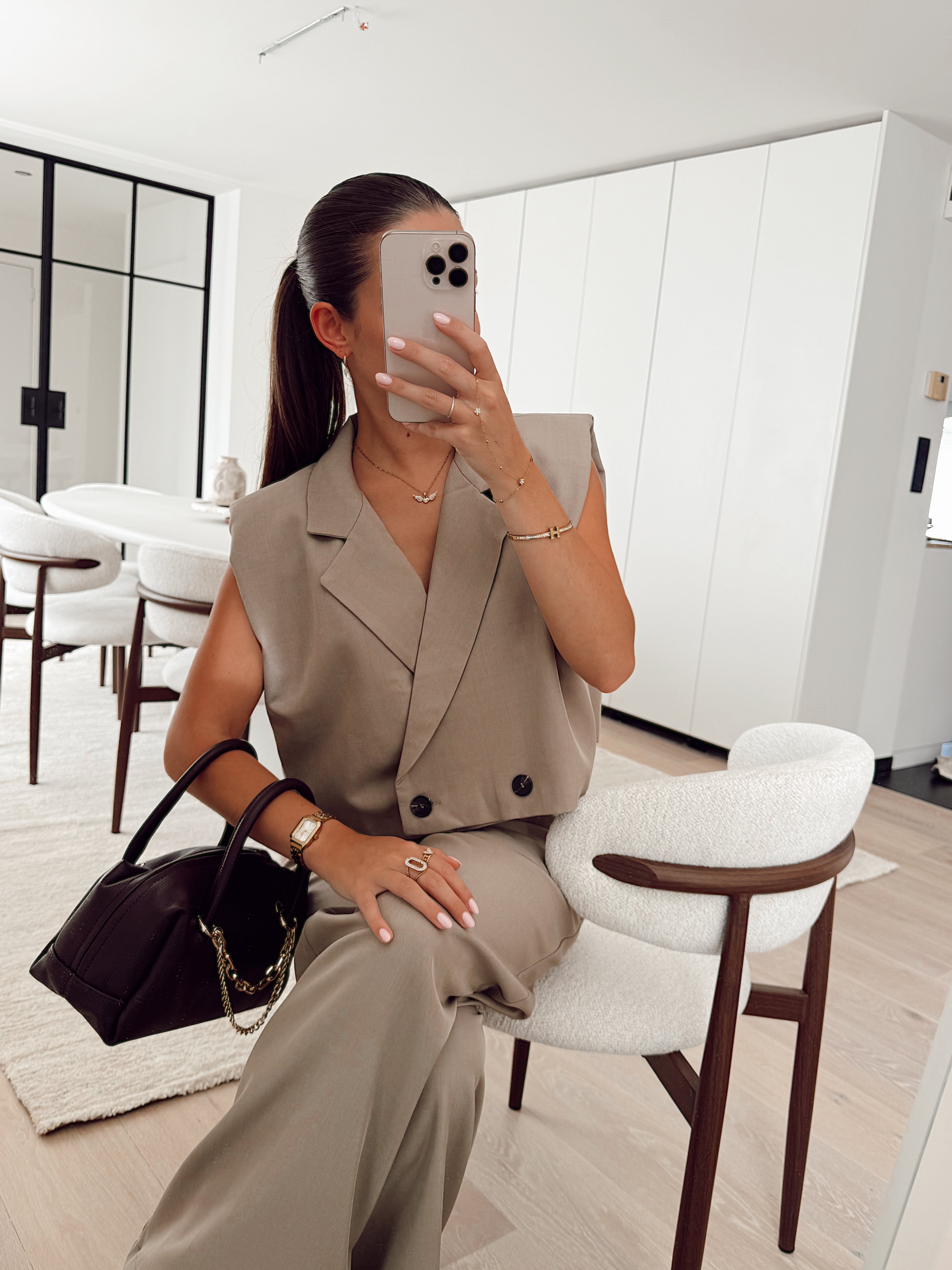 Taupe pantalon pa7198
