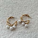 Infinity pearl earrings