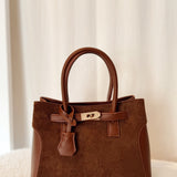 Brown suède bag