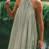 Plissé Dress Olive