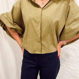 Chatelet blouse olive green b602