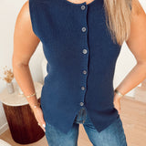Button Cardigan Navy - Eve B609