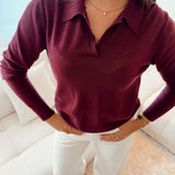 Calaveras knit aubergine b606