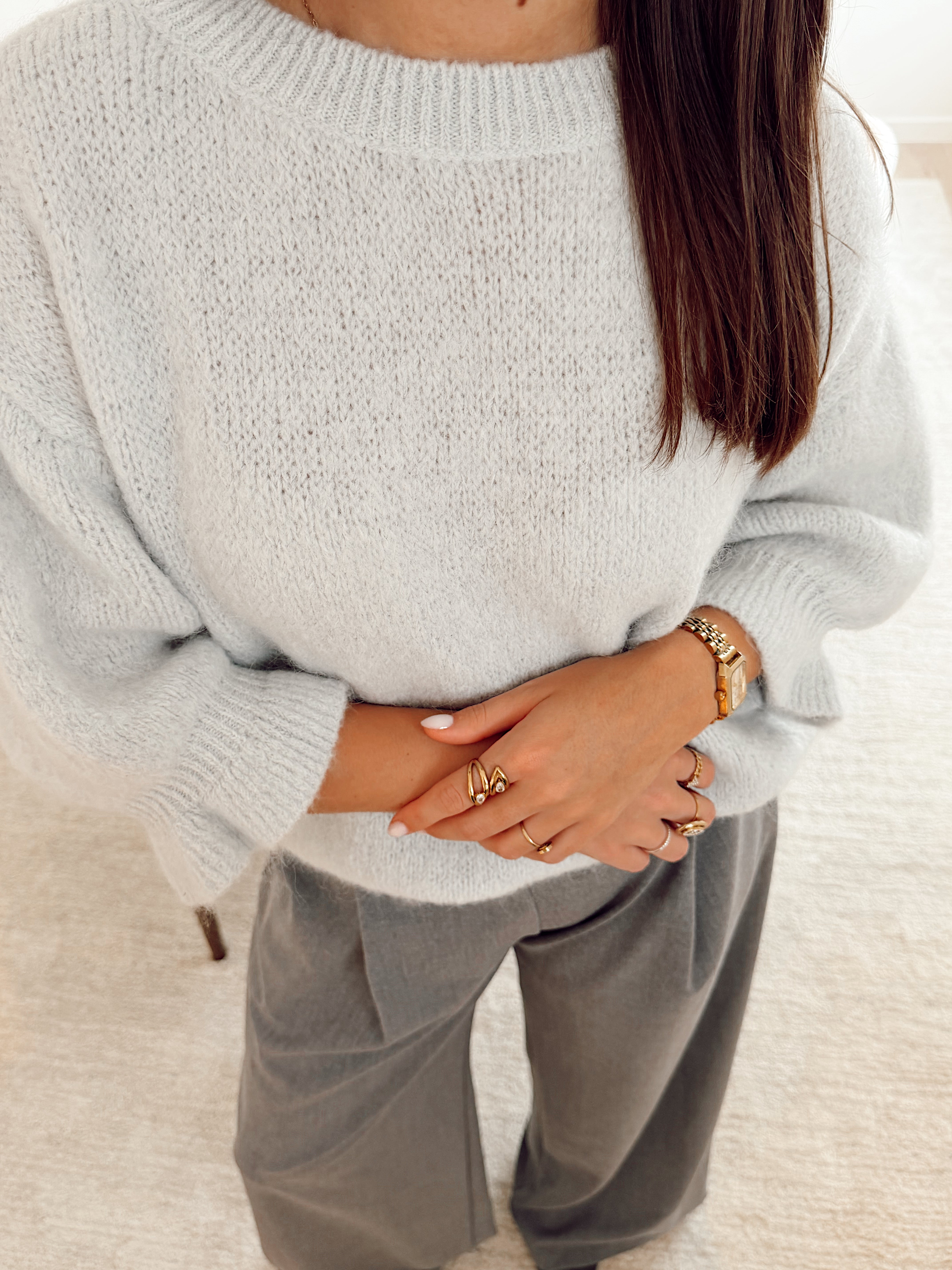 Mada cozy knit grey b606