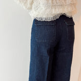Dark Leany Palazzo Jeans