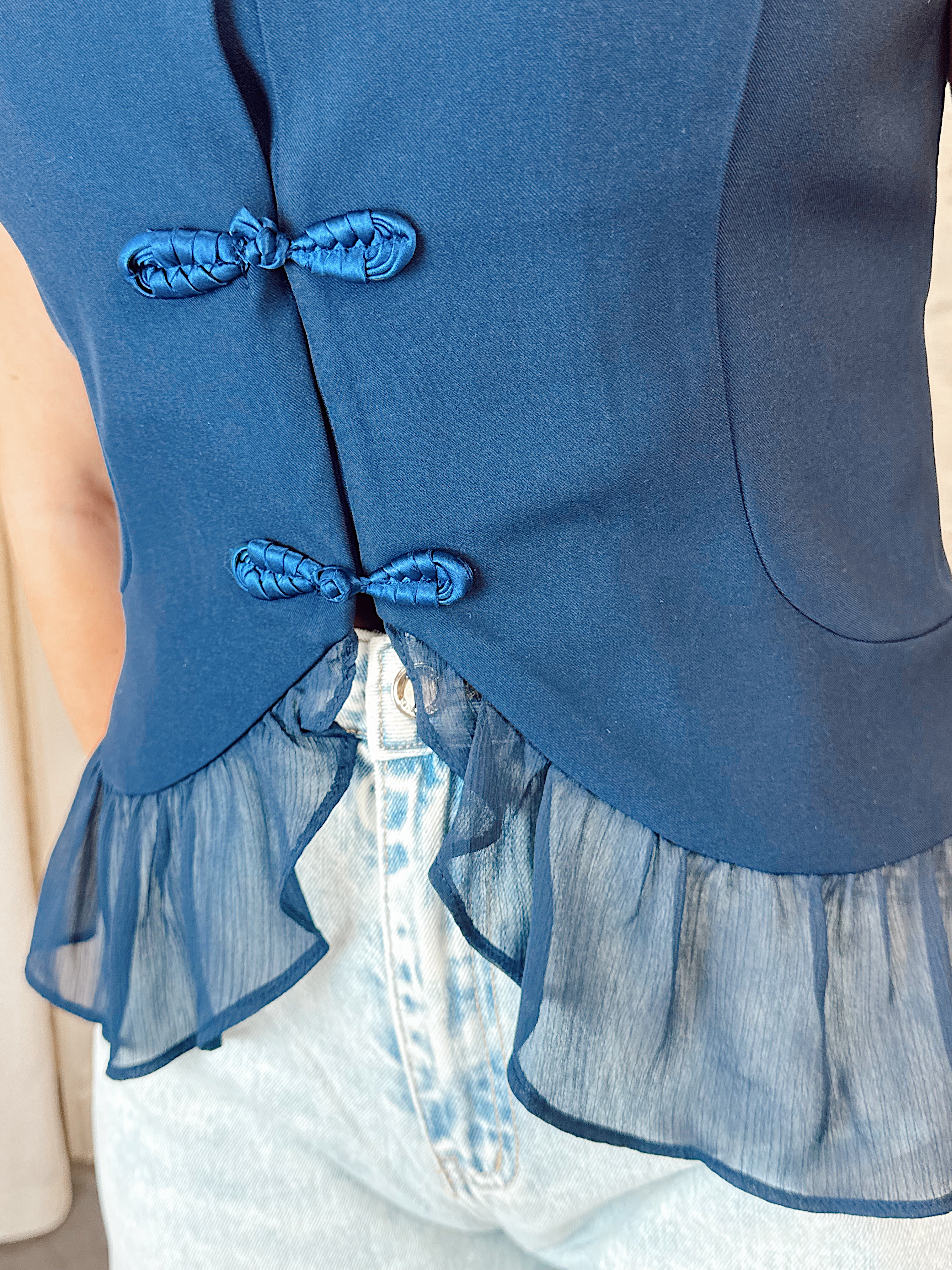 Royal blouse NAVY 60861NV