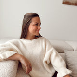 Mada cozy knit ecru b606