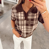 Knit Polo Brown - Athena B610