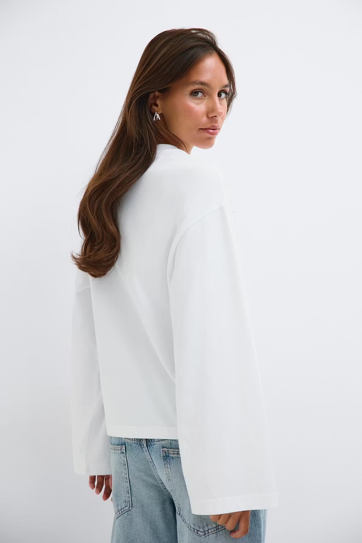 white oversized tee TL2312