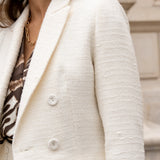 Aurora Cropped Blazer White